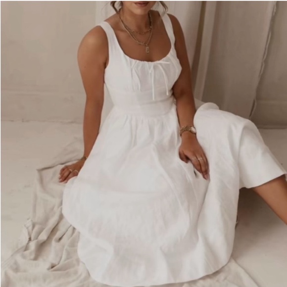 Reformation White Midi Dress - Picture 4 of 15